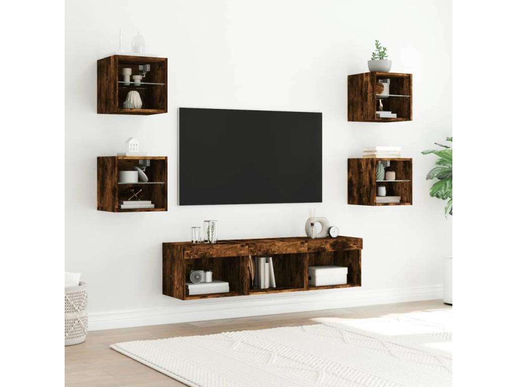 Meubles de maison en bois d'ingénierie brun - dlz1766460037219