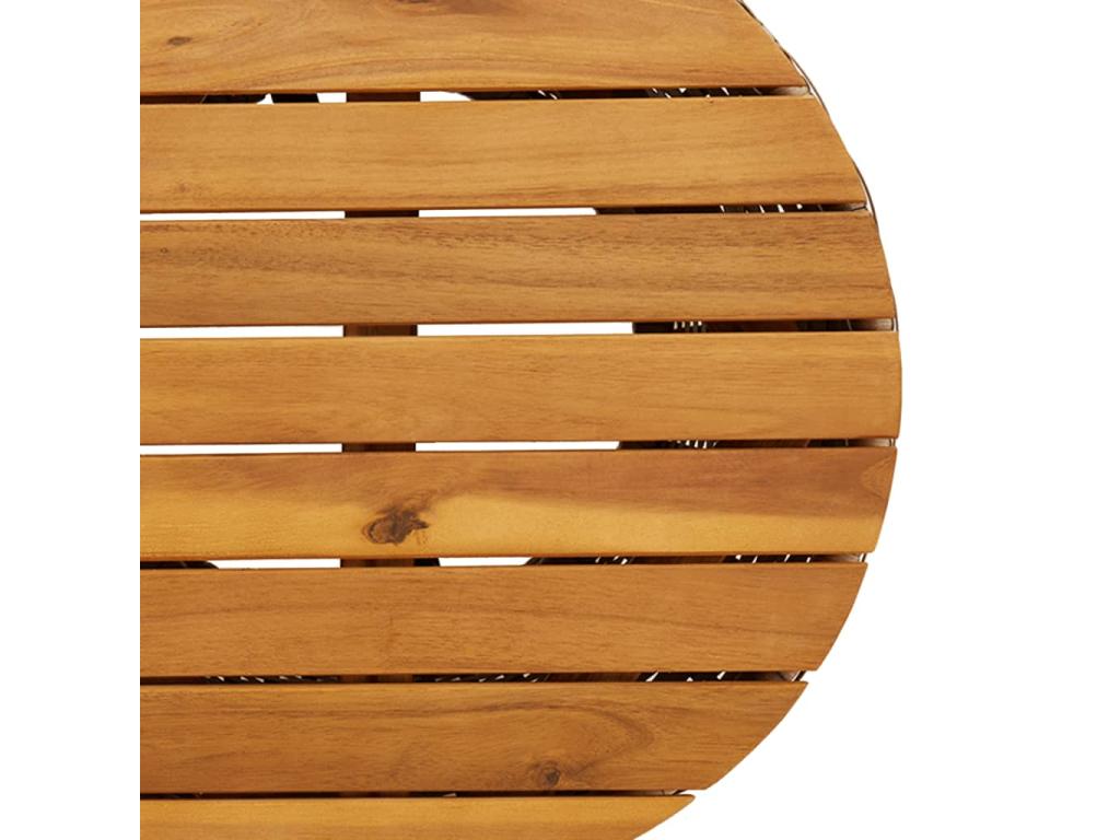 Table d'appoint en bois massif beige