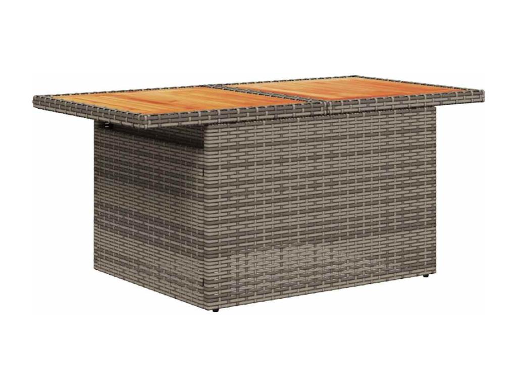 Ensemble de mobilier de jardin en résine tressée grise - dlz1766459925125
