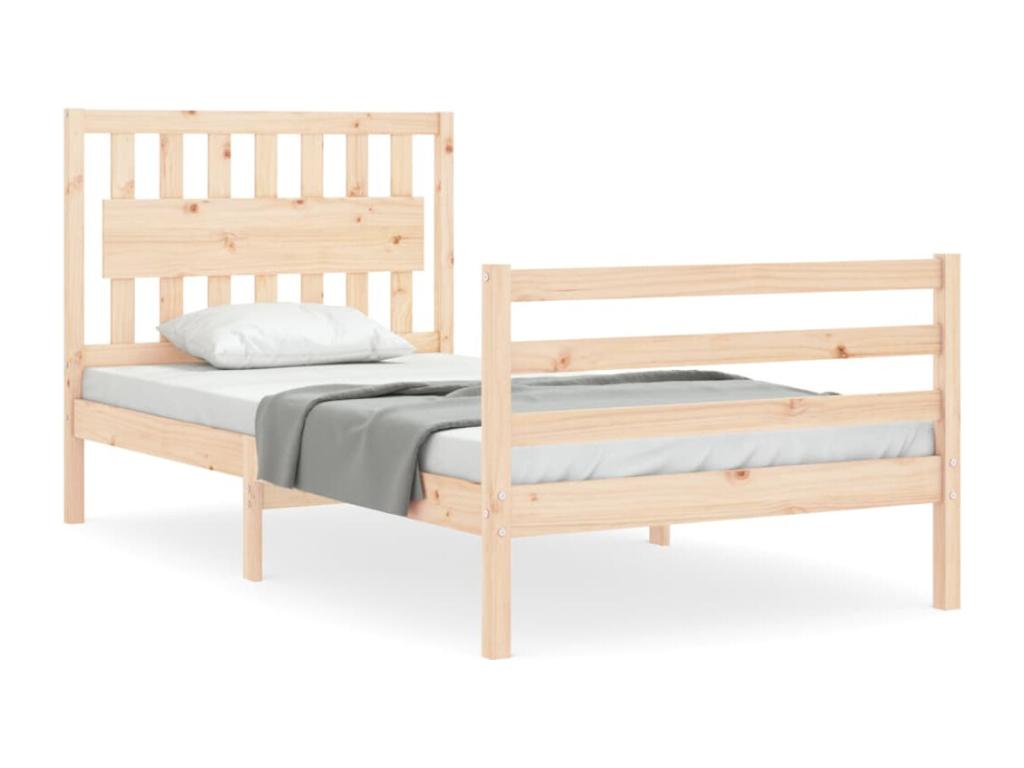 Matelas en bois massif marron, 100 x 200 cm