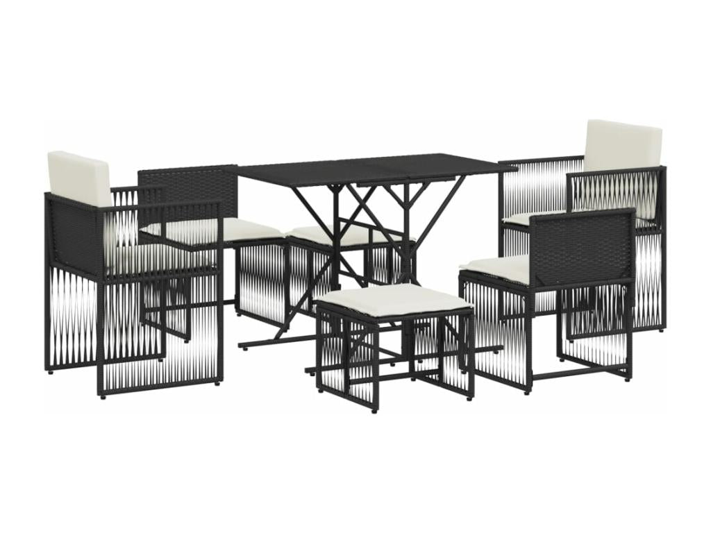 Mobilier de maison en résine tressée noire - dlz1766459214260