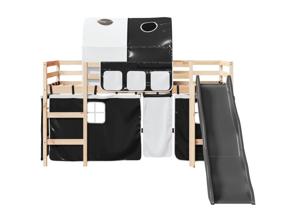 Lit en pin noir, 90 x 190 cm