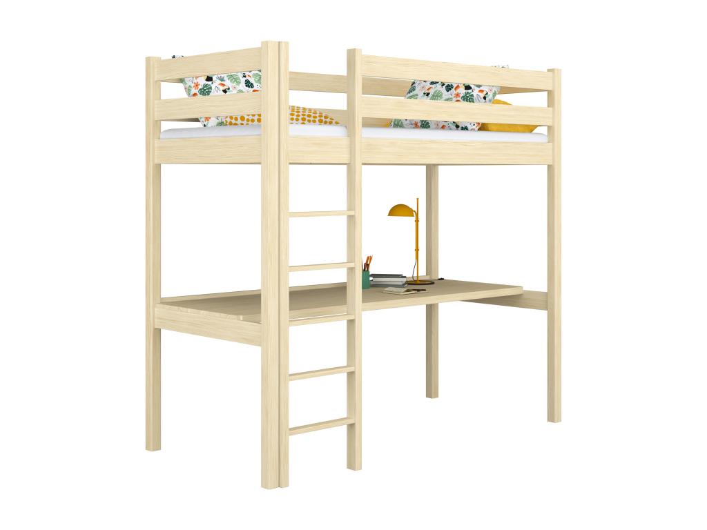 Lit en pin jaune, 120 x 180 cm