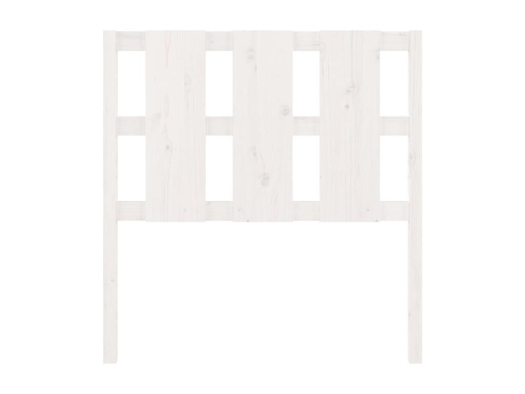 Lit en bois massif blanc, 105,5 x 4 x 100 cm