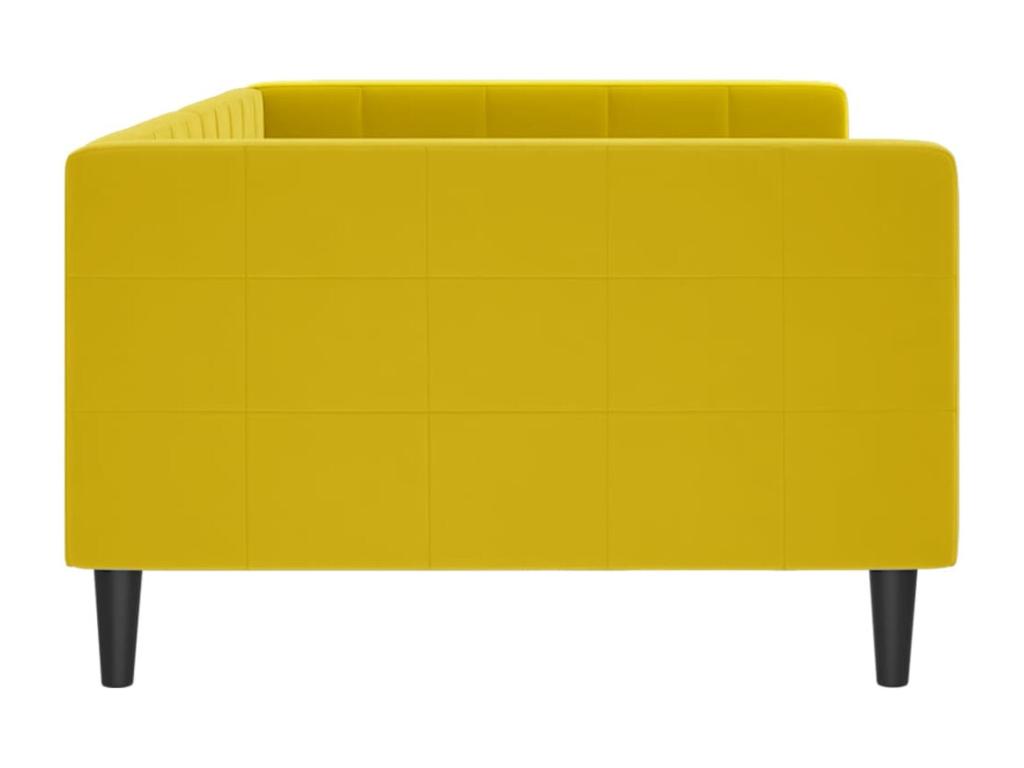 Matelas en velours jaune, 100 x 200 cm