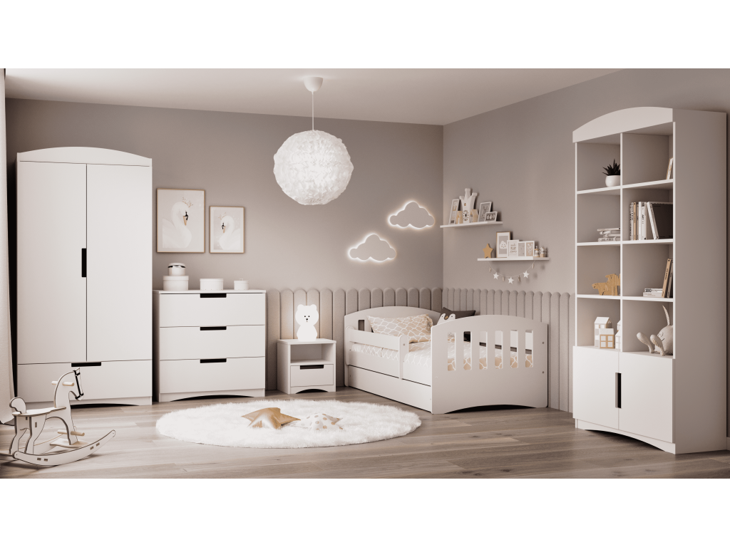 Lit blanc, 160 x 80 cm