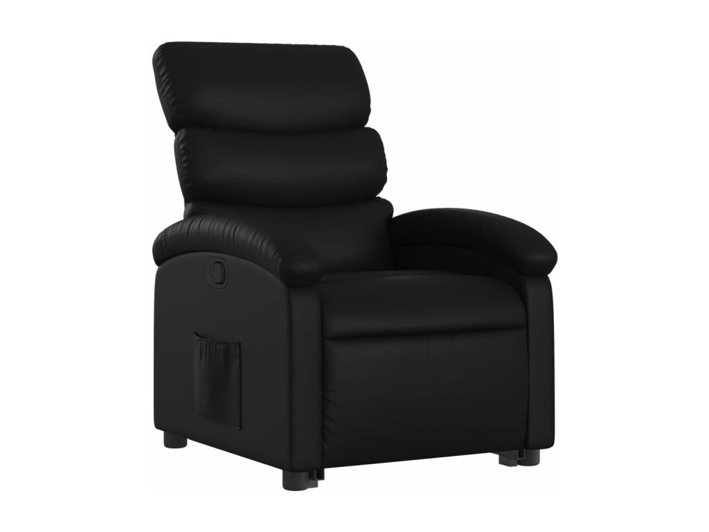 Fauteuil d'appoint en similicuir noir