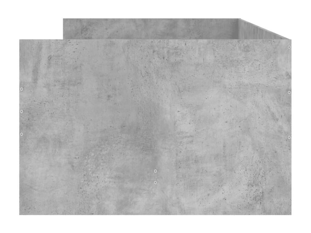 Cadre de lit gris, 90 x 200 cm