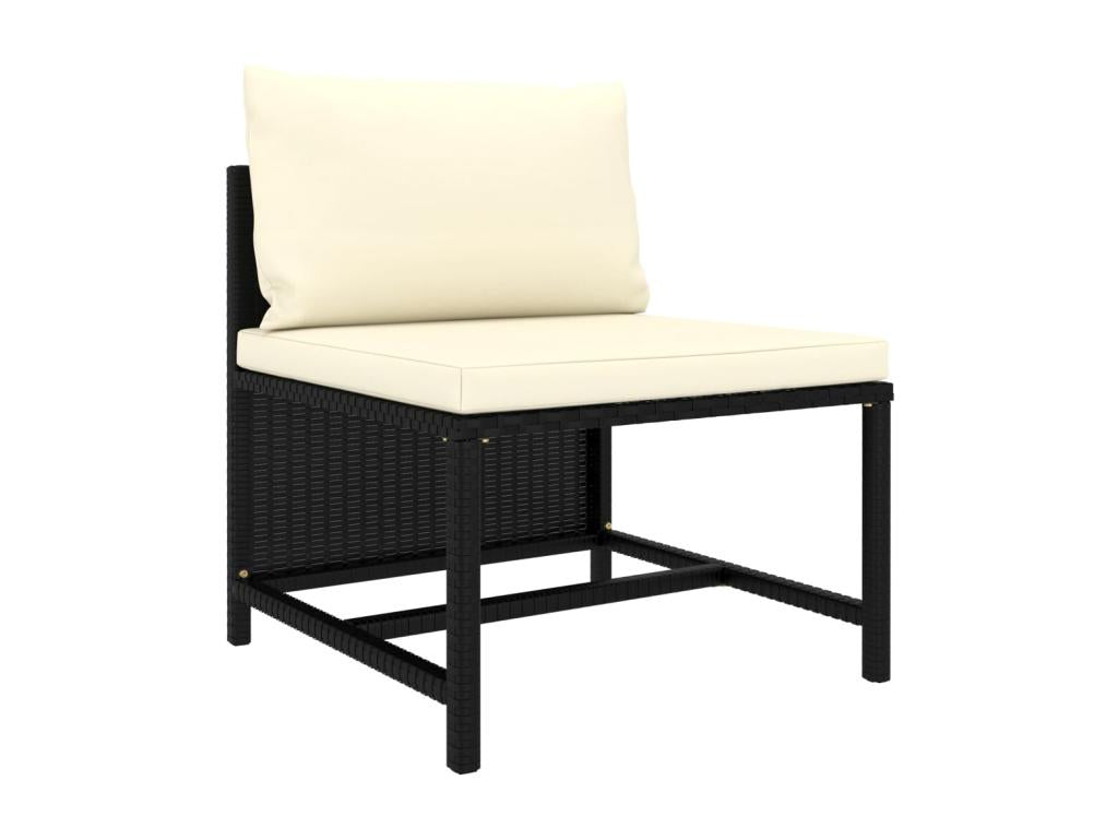 Mobilier de maison en résine tressée noire - dlz1766459664570