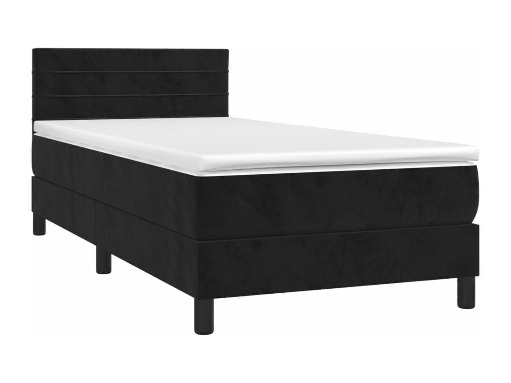 Matelas en velours noir, 80 x 200 cm