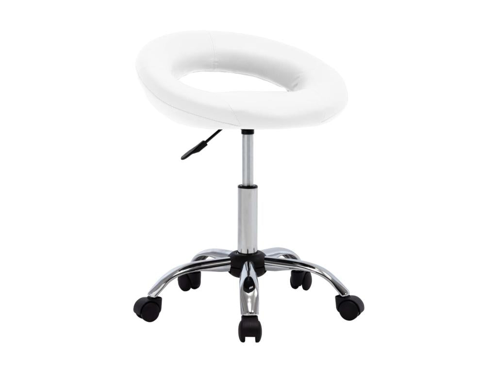 Fauteuil en similicuir blanc