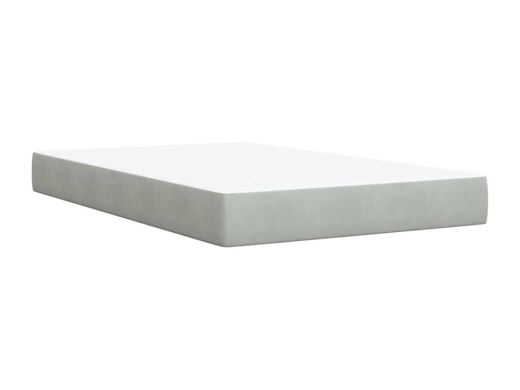 Matelas en velours gris, 120 x 200 cm