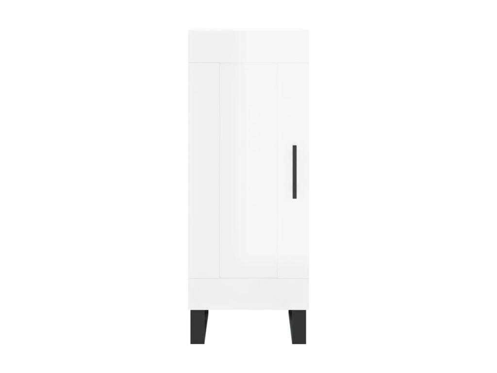Buffet en bois d'ingénierie blanc, 34,5 x 34 x 180 cm