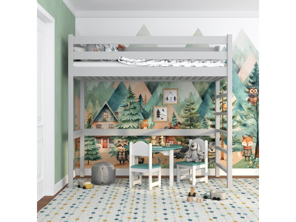 Lit gris, 80 x 180 cm