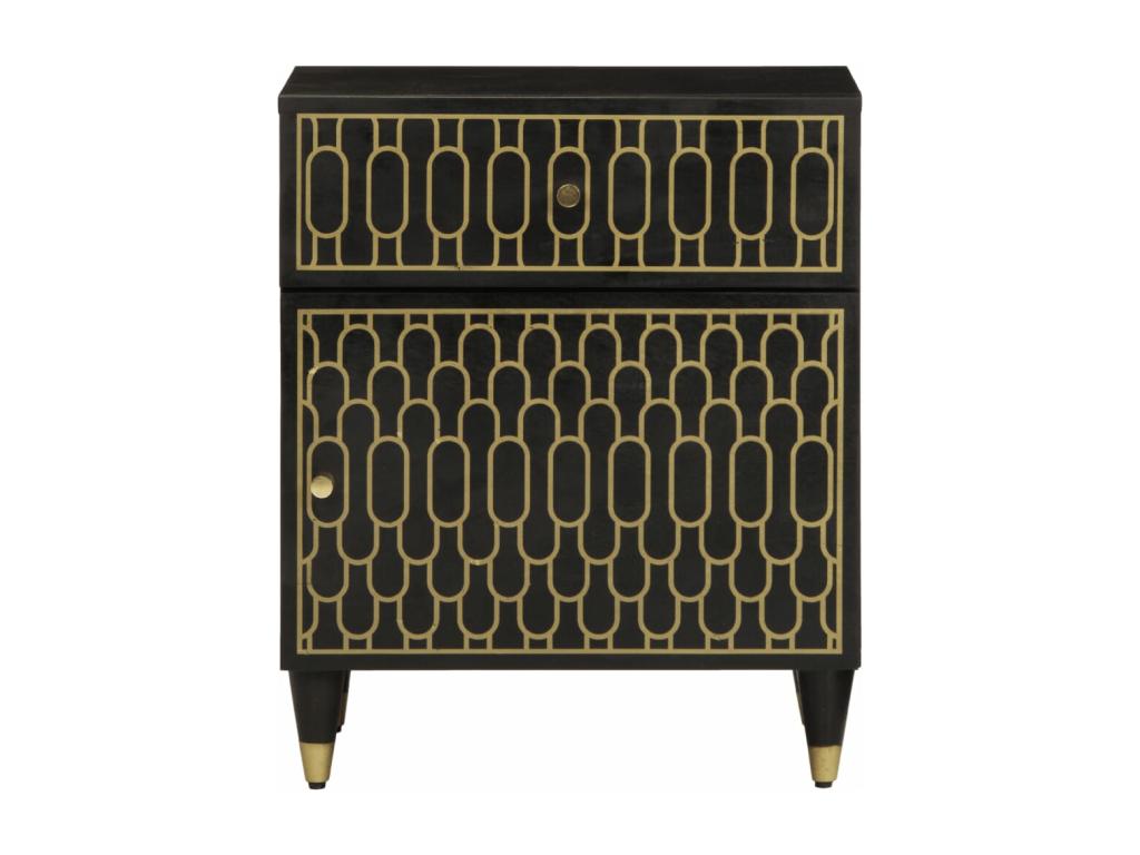 Table noire, 50 x 33 x 60 cm