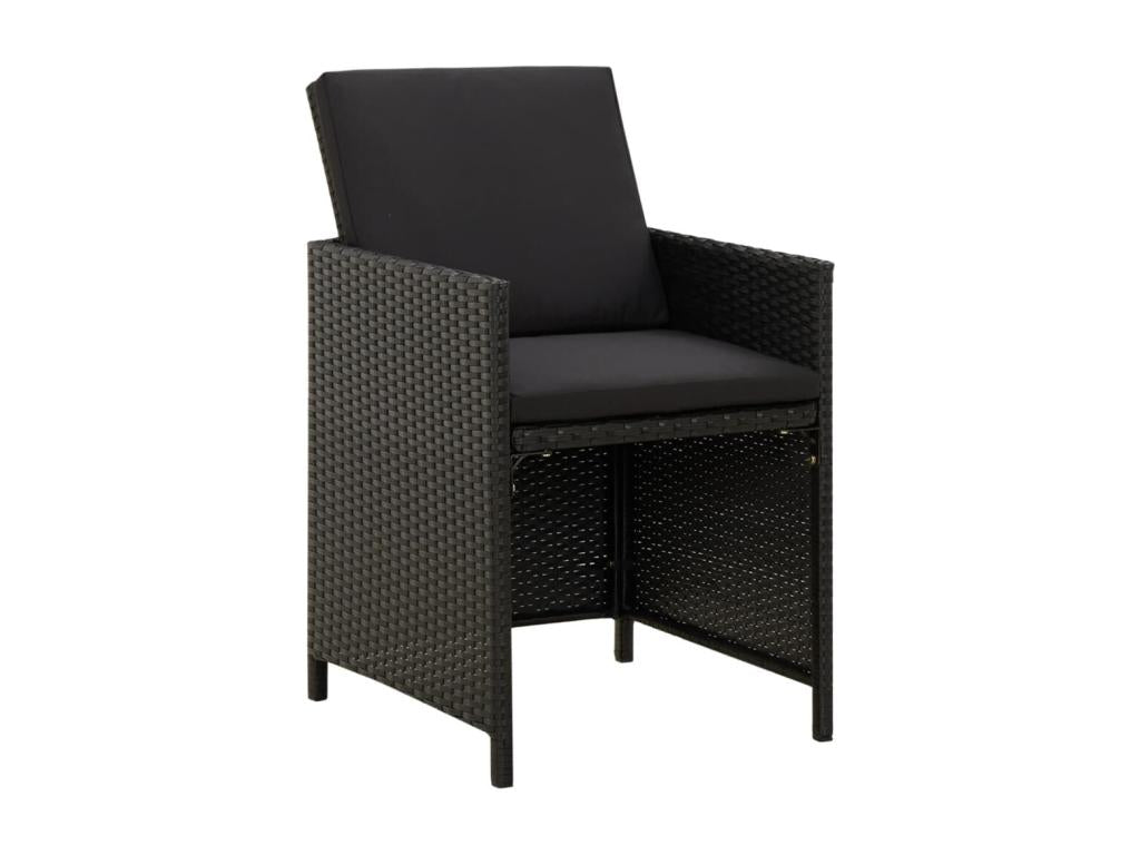 Mobilier de maison en résine tressée noire - dlz1766459146342