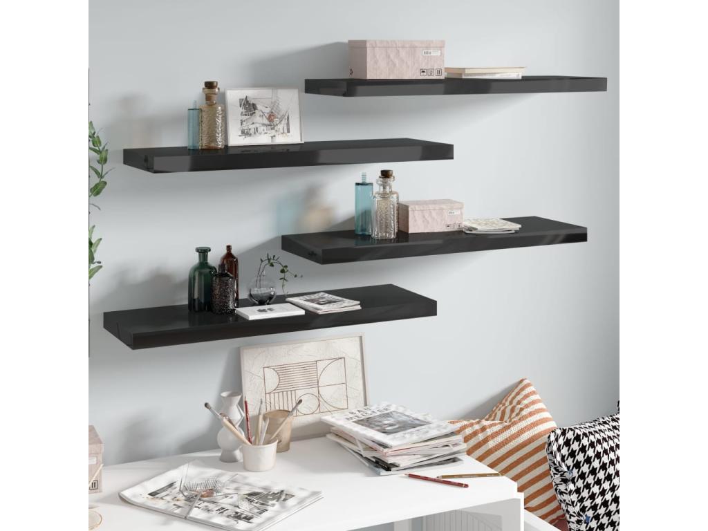 Meuble noir pour la maison, 80 x 23,5 x 3,8 cm