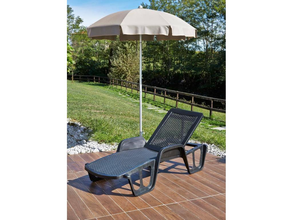 Chaise longue anthracite