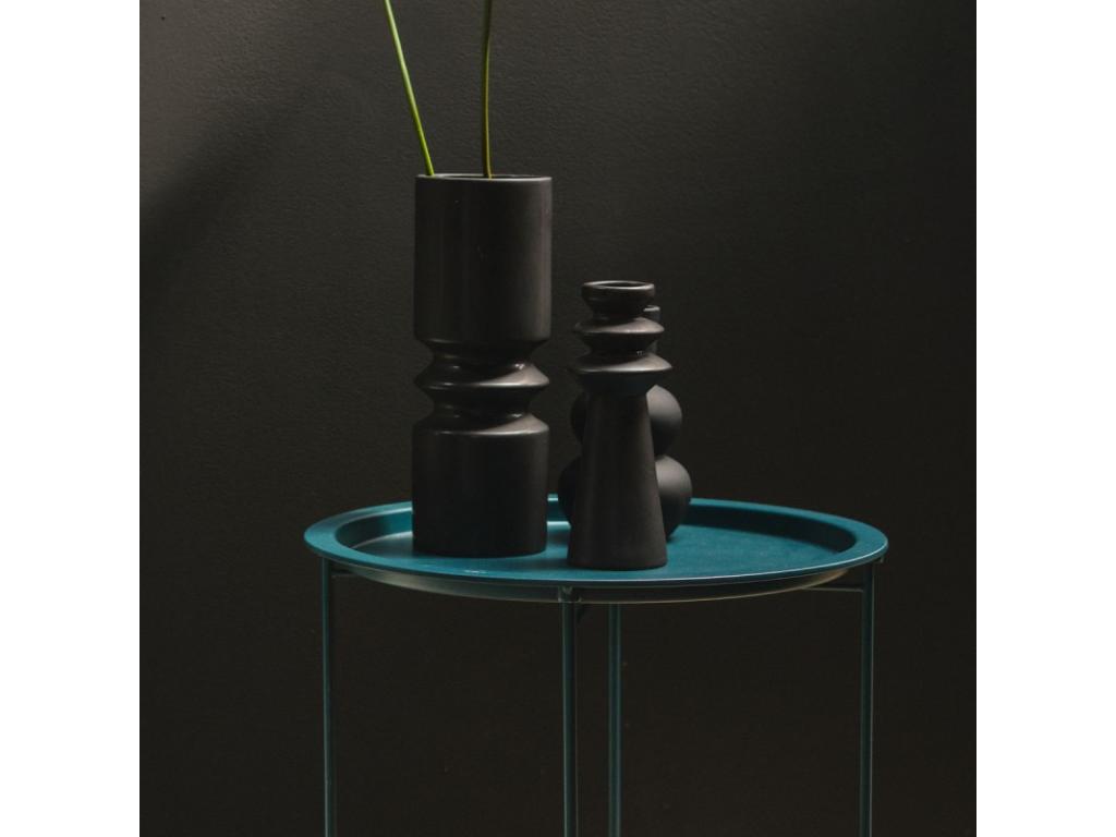 Table d'appoint en métal bleu