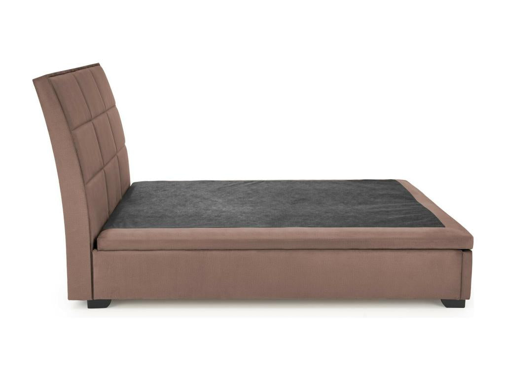 Lit en velours beige