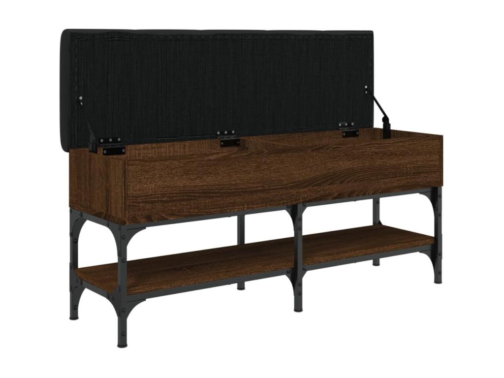 Banc en bois d'ingénierie brun, 102 x 32 x 45 cm