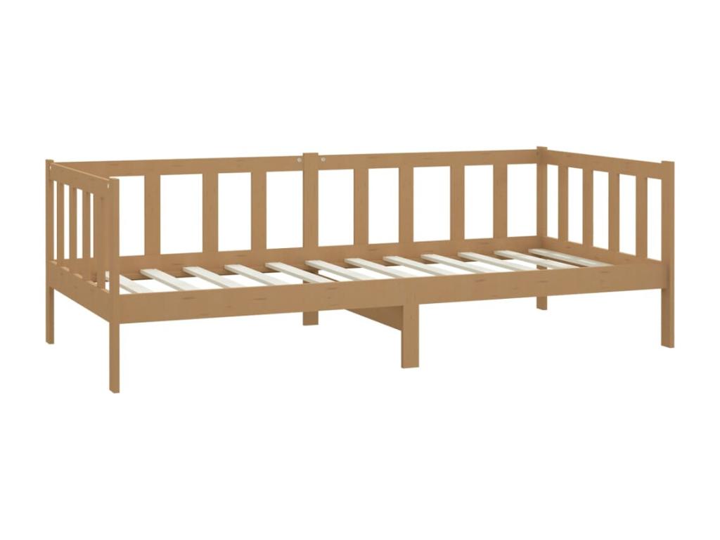 Matelas en bois de pin brun, 90 x 200 cm