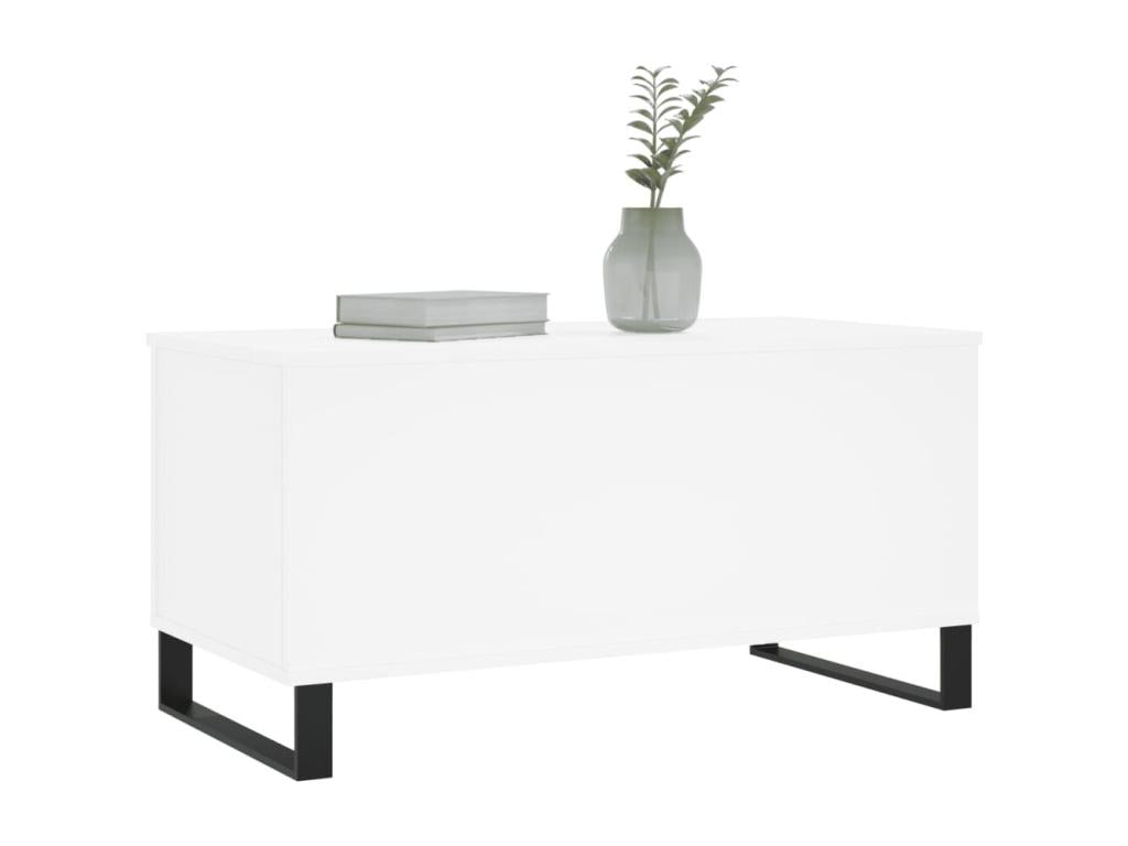 Table basse en bois d'ingénierie blanc, 90 x 44,5 x 45 cm