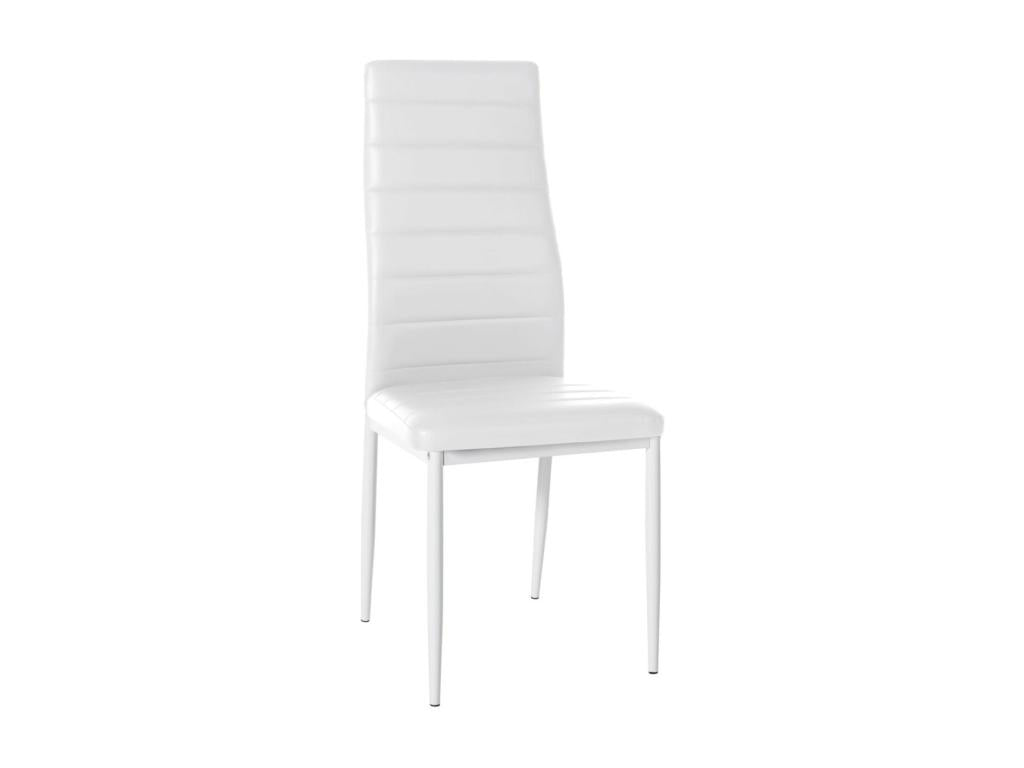 Fauteuil en cuir blanc - dlz1766459520993