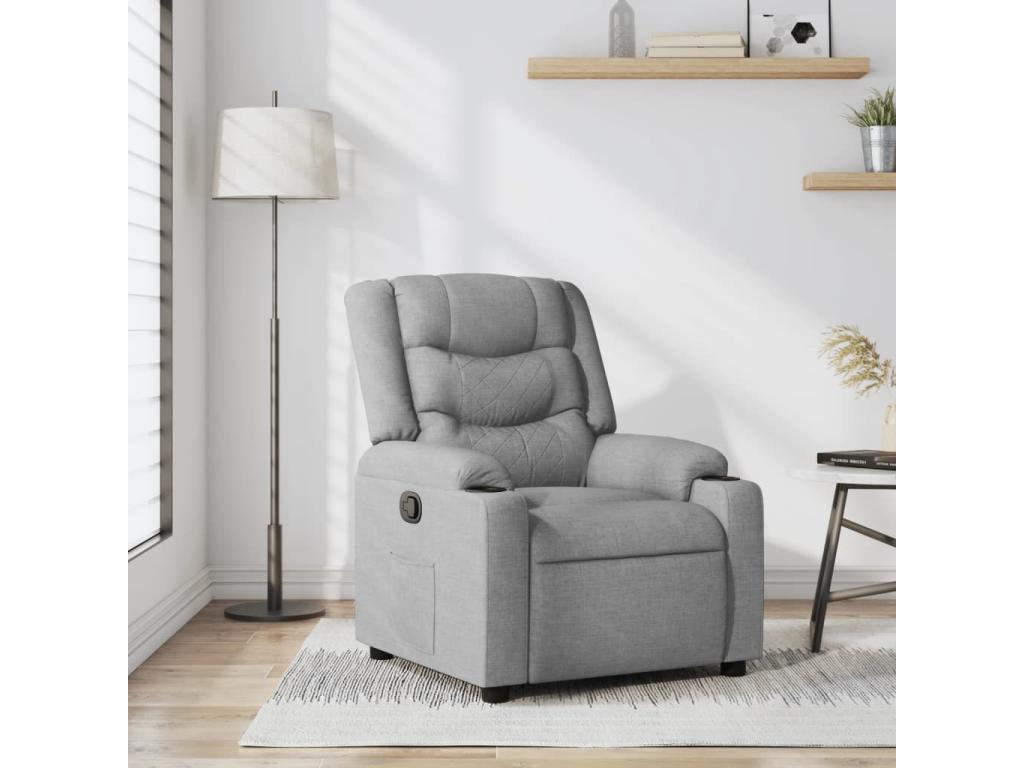Fauteuil d'appoint en tissu gris - dlz1766459848374