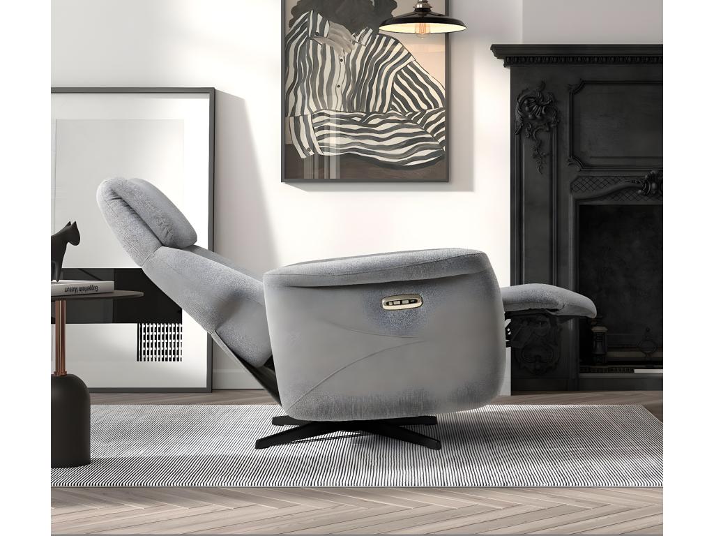 Fauteuil d'appoint en tissu anthracite