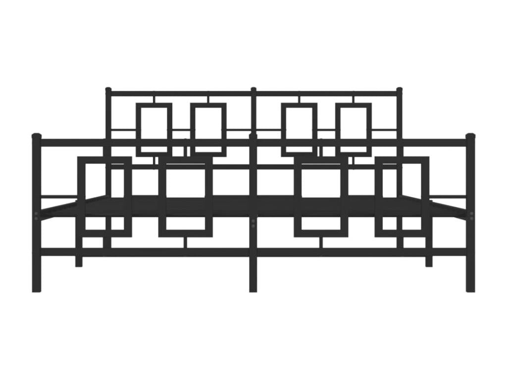 Matelas en métal noir, 160 x 200 cm