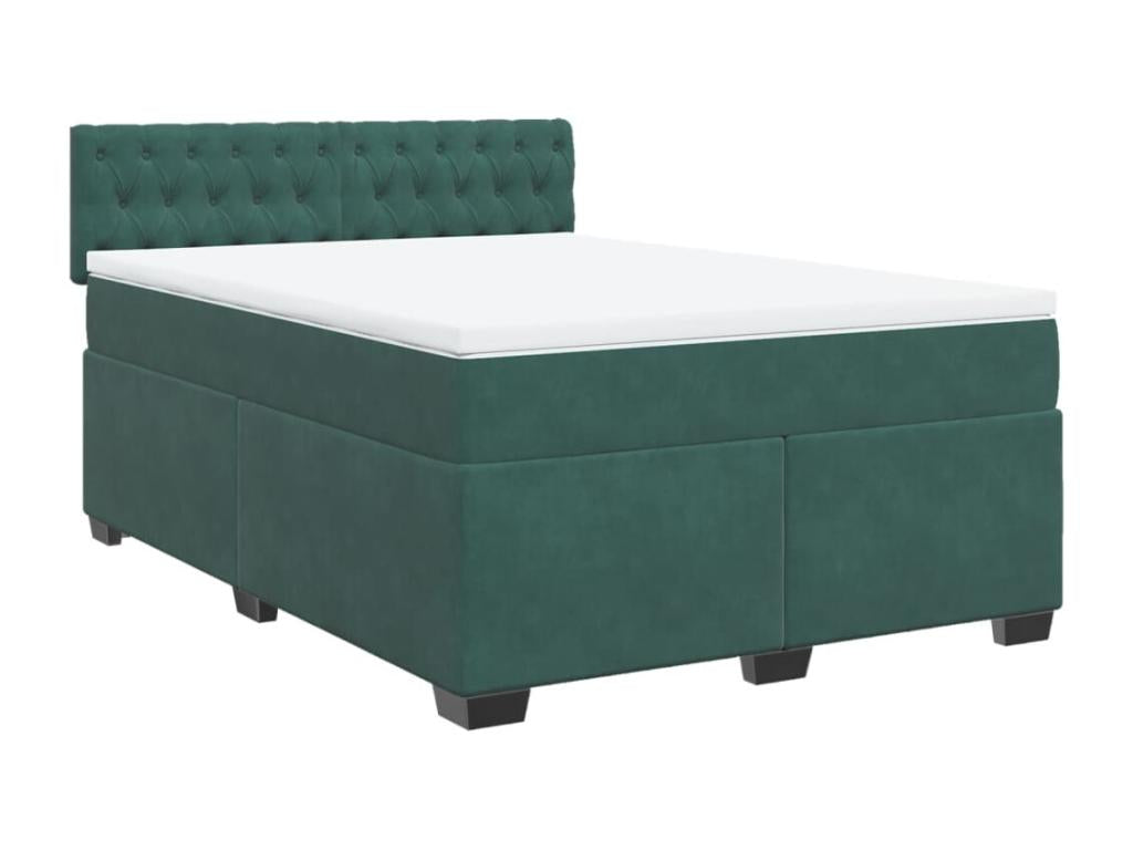 Matelas en velours vert, 140 x 200 cm