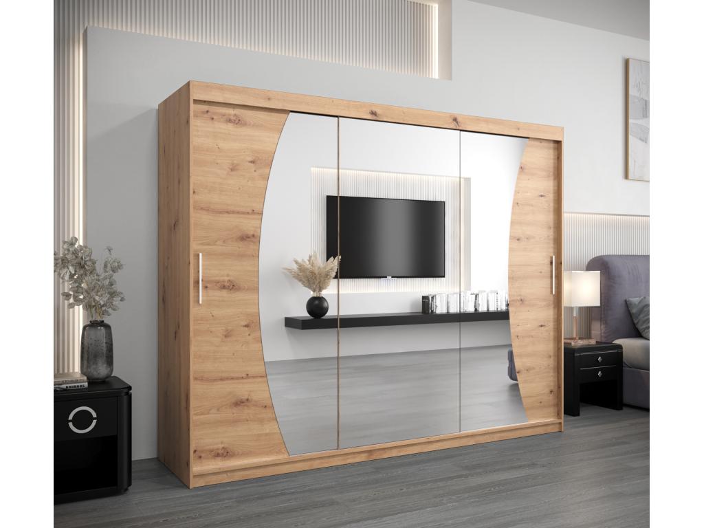 Armoire marron, 250 x 62 x 200 cm