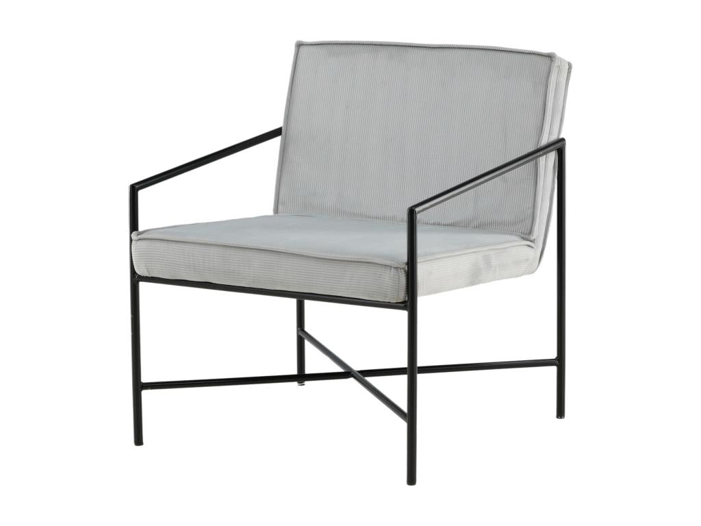 Fauteuil d'appoint gris, 66 x 65 x 78 cm