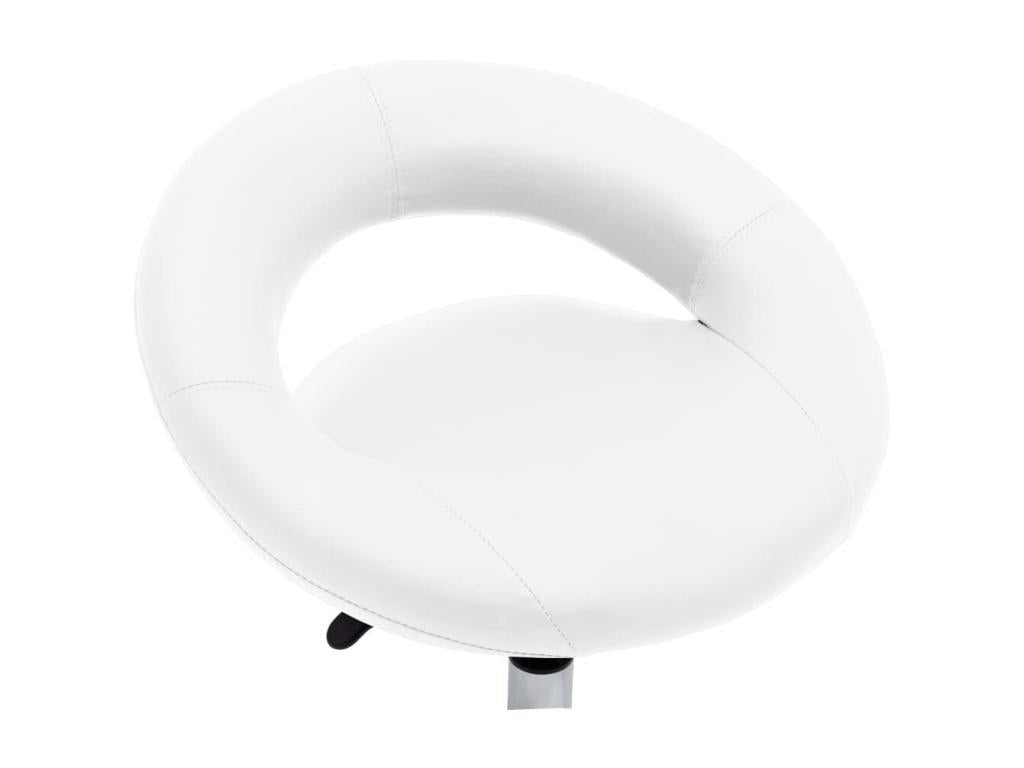 Fauteuil en similicuir blanc