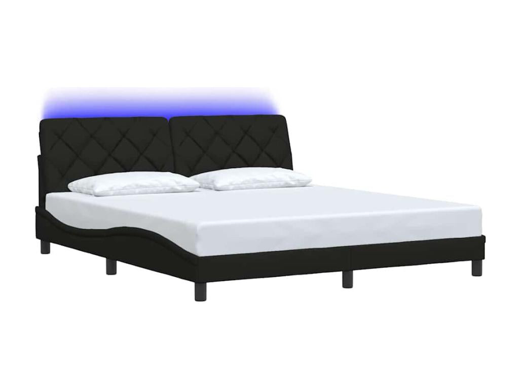 Matelas en tissu noir, 180 x 200 cm