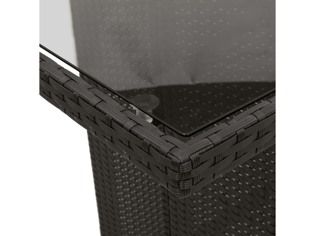 Meubles de maison en résine tressée noire