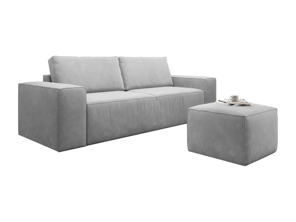 Canapé-lit en velours gris