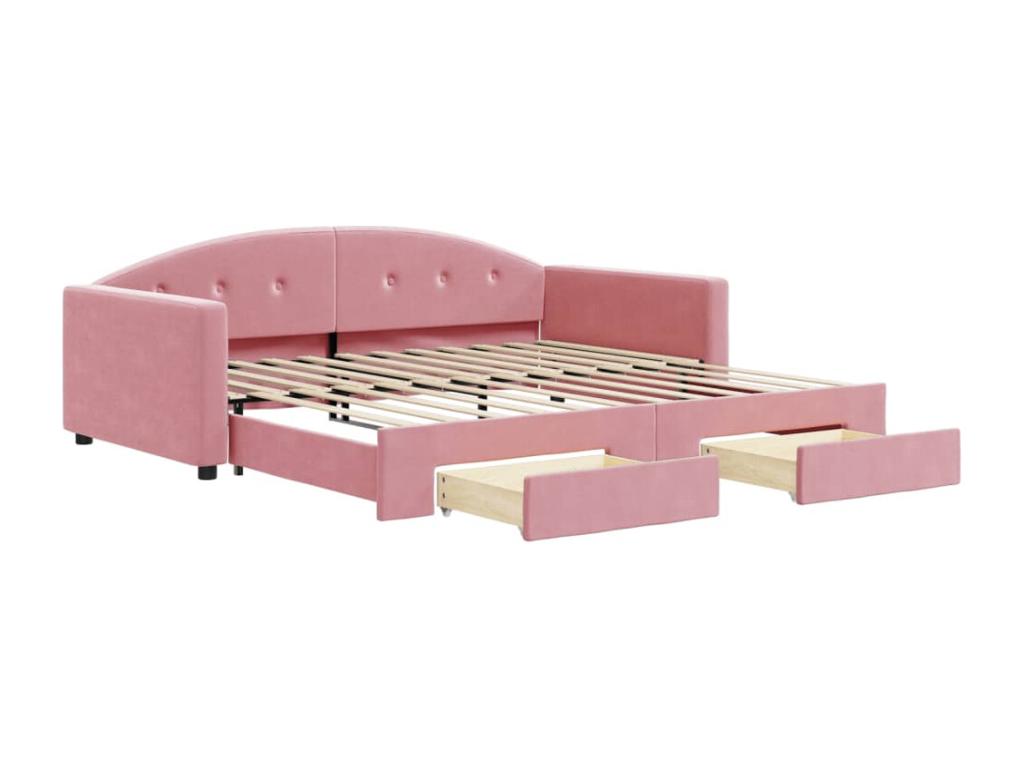 Lit en velours, 100 x 200 cm