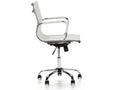 Fauteuil d'appoint en cuir blanc
