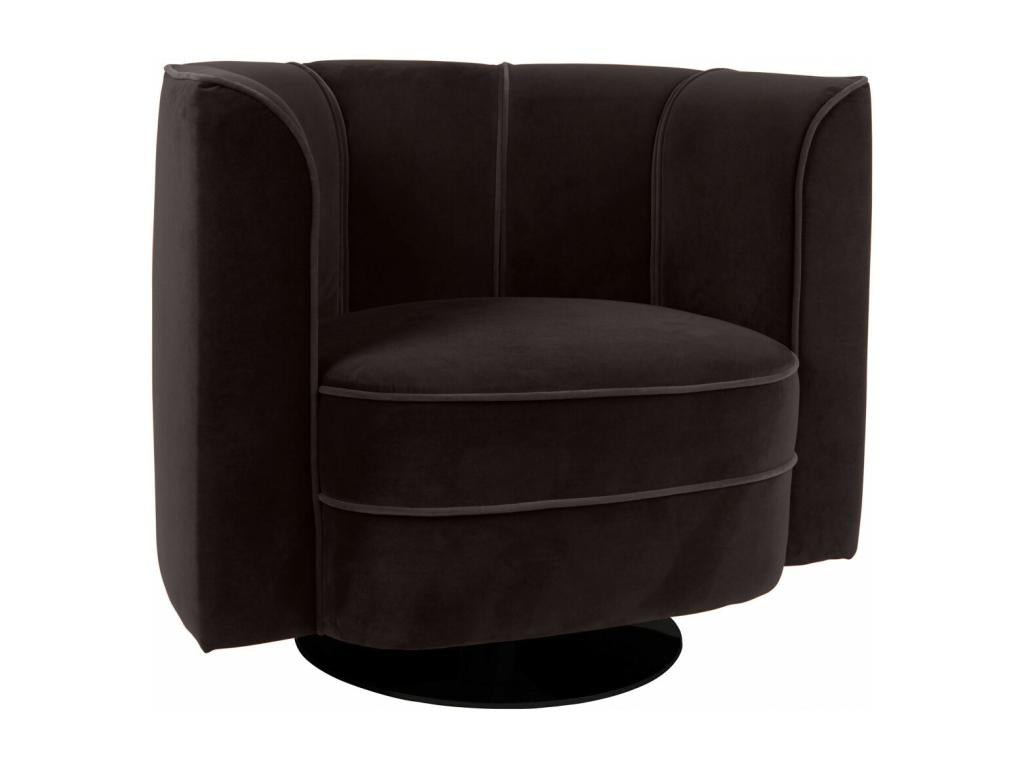 Fauteuil d'appoint en velours noir