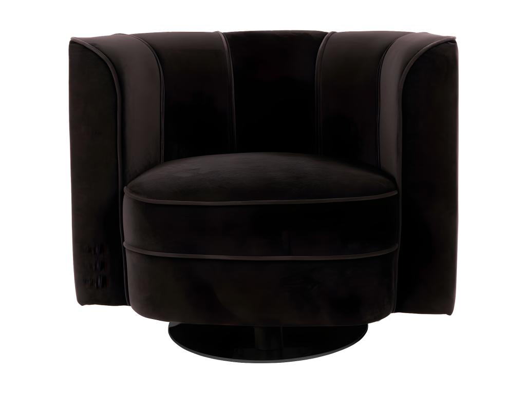 Fauteuil d'appoint en velours noir
