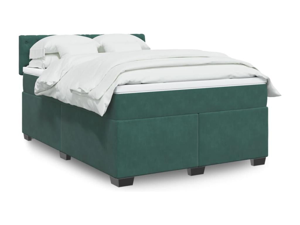 Matelas en velours vert, 140 x 200 cm
