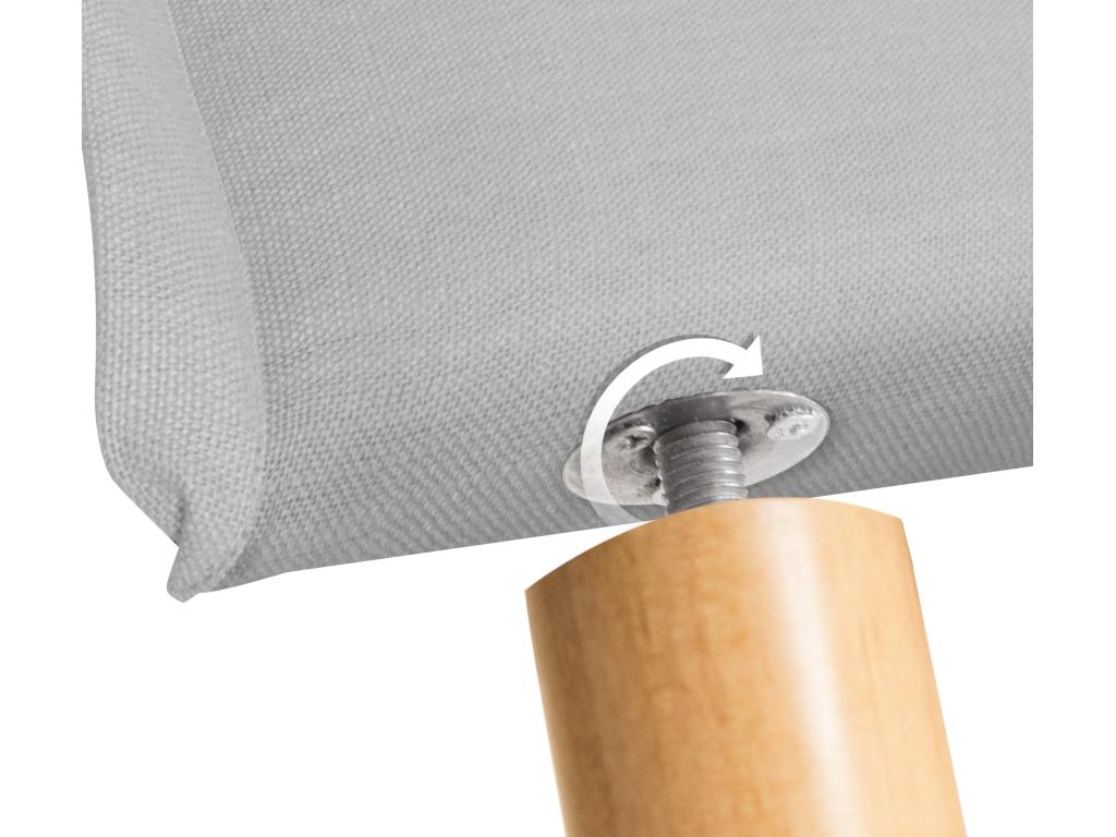 Lit gris, 145 x 105 cm