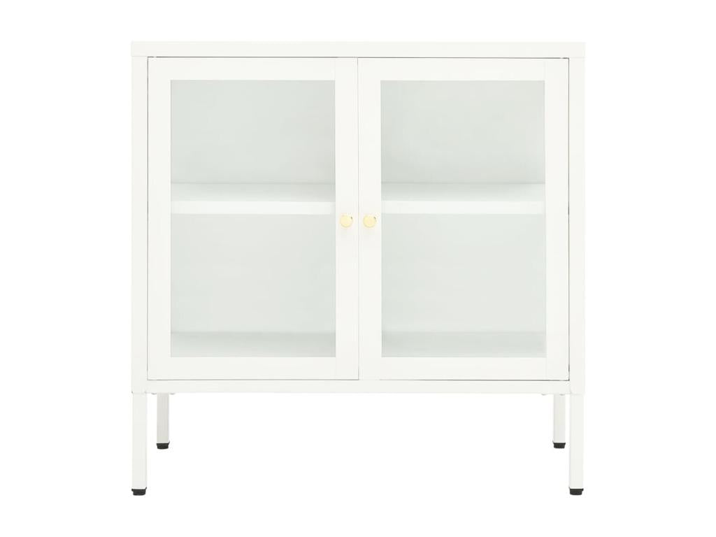 Buffet en verre blanc, 70 x 35 x 70 cm