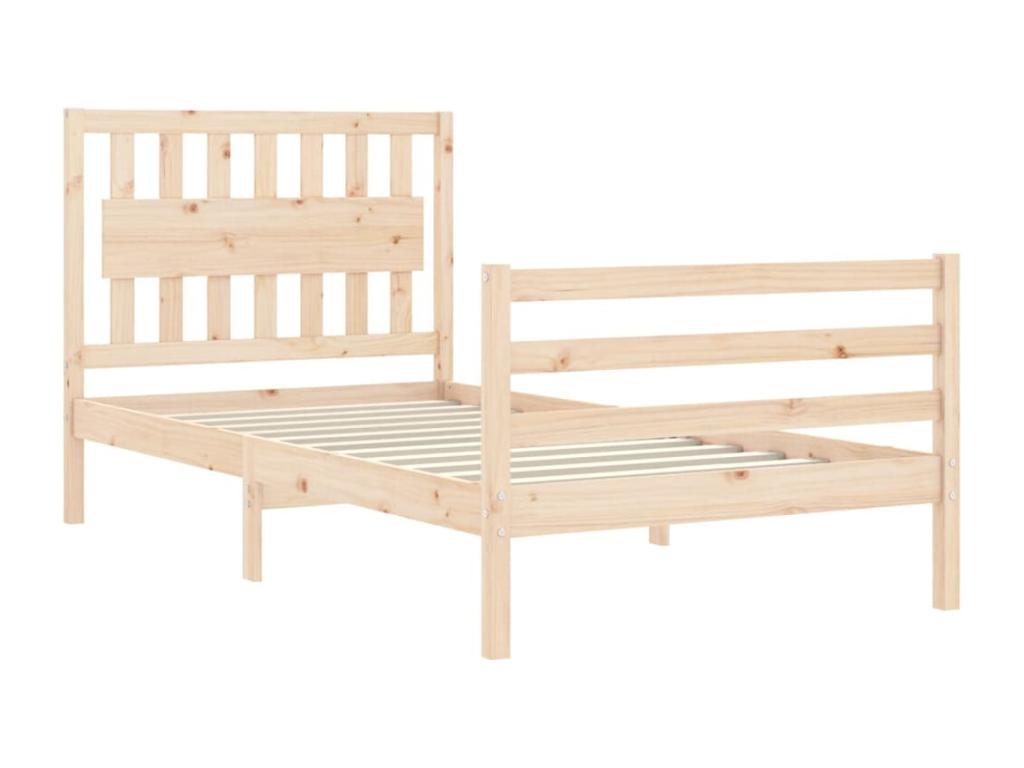 Matelas en bois massif marron, 100 x 200 cm