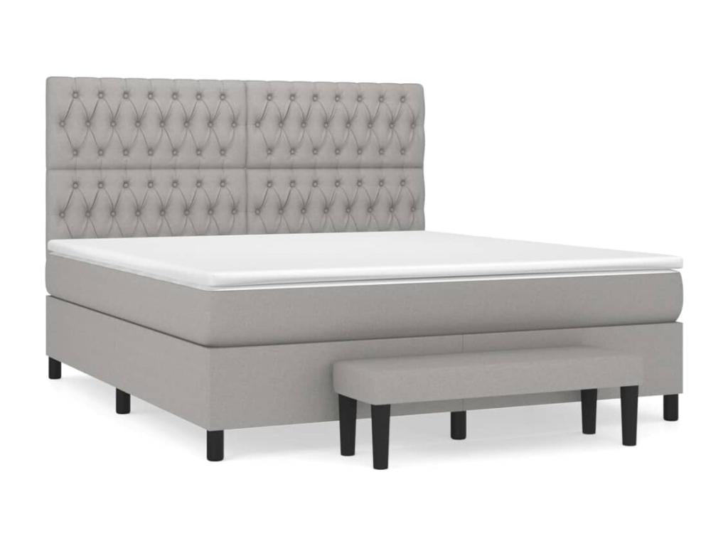 Matelas en tissu gris, 180 x 200 cm - dlz1766460061526