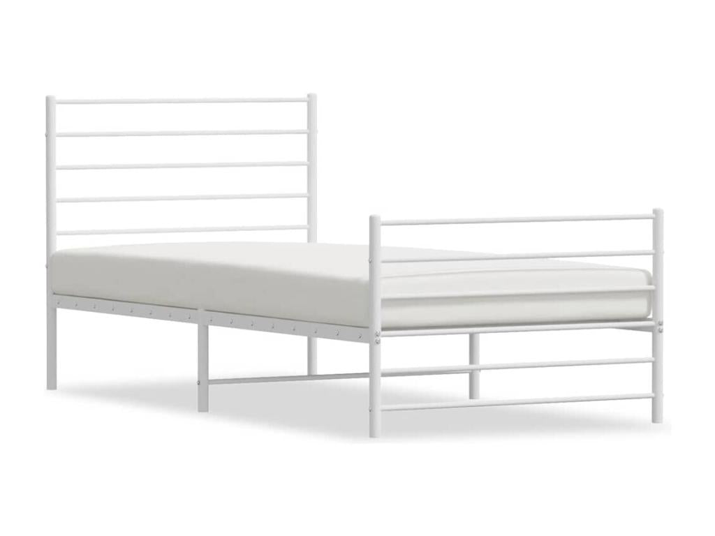 Matelas en métal blanc, 100 x 200 cm