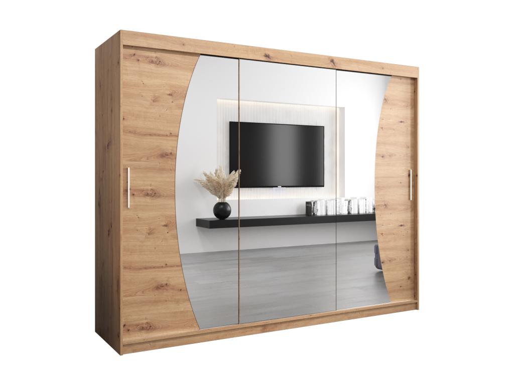 Armoire marron, 250 x 62 x 200 cm