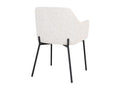 Fauteuil d'appoint en tissu bouclé beige